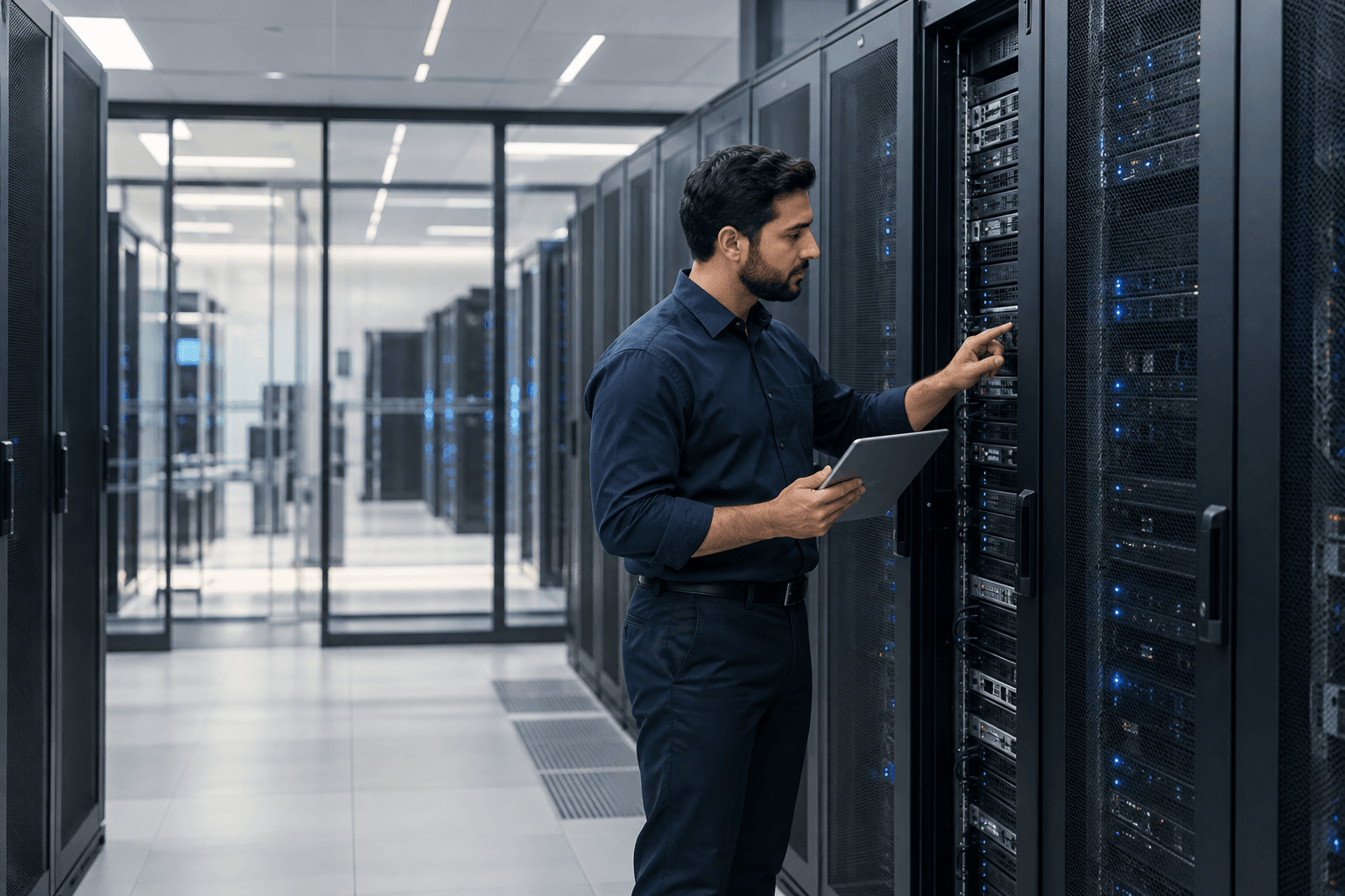 Infrastructure engineer maintaining enterprise servers